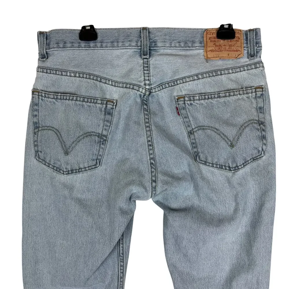 Levi's 505 Jeans Men 34x29 Blue Denim Stonewash Regular Fit Straight Leg Zip Fly